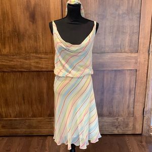 DVF striped chiffon dress size 6